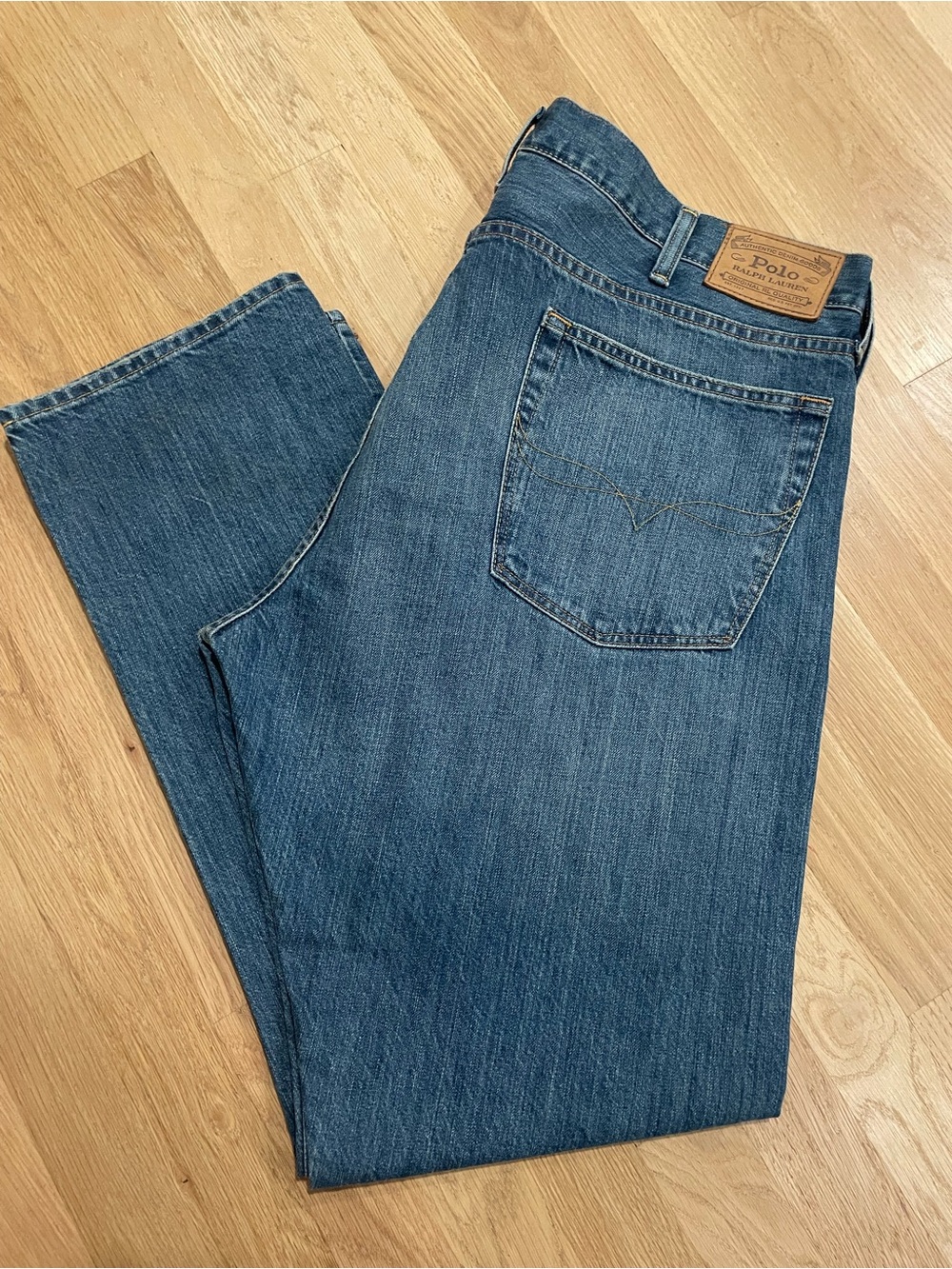 Polo by Ralph Lauren Men’s Classic Varick Slim Straight Blue Denim Jeans 40x32